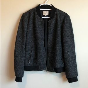 Loft Tweed Bomber Jacket Sz L